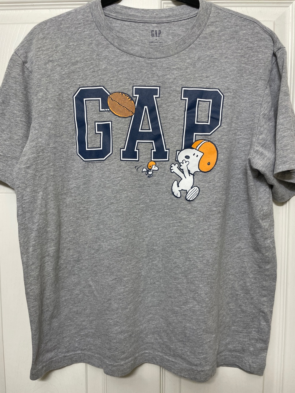 GAP Grey Snoopy Football Graphic Tee
